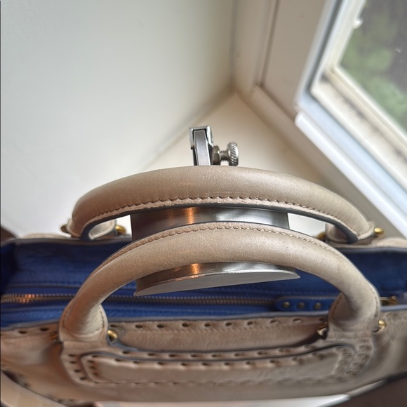 Liebeskind Tan Gold Satchel with Structured Design - Picture 3 of 14